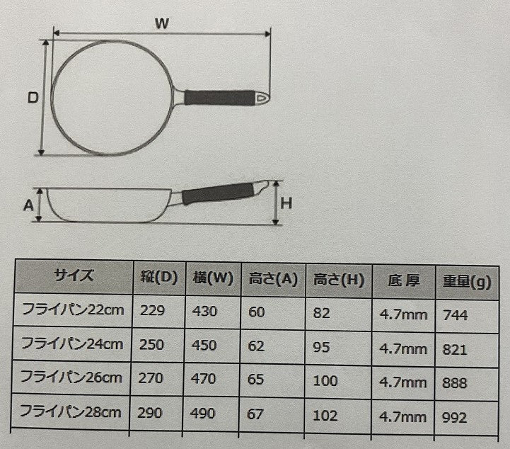 北陸アルミ IHべルサージュフライパン 26㎝