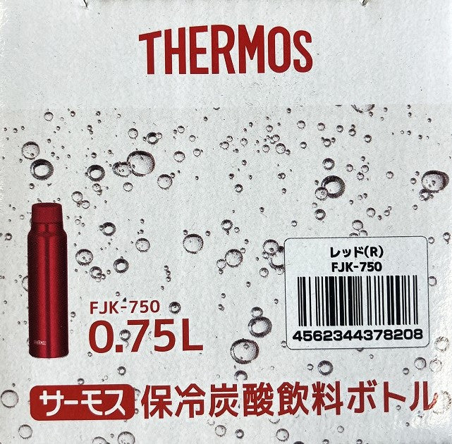 サーモス 保冷炭酸飲料ボトル0.75L(レッド)FJK-750