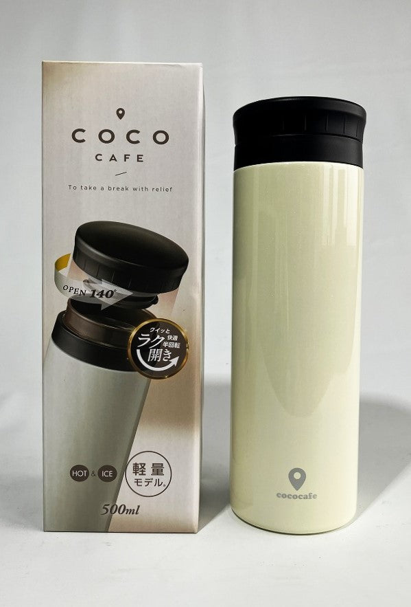 COCO CAFE 温冷対応 真空二重マグ500ml CC-50W(ホワイト)