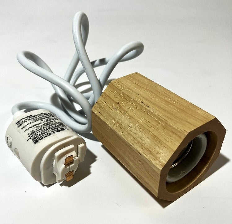 YAZAWA レール用 ウッドヌードペンダントライト（八角柱タイプ