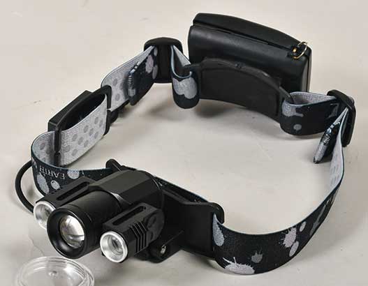 EARTH MAN 乾電池式LEDヘッドライト3灯式 LHL-6TCLA
