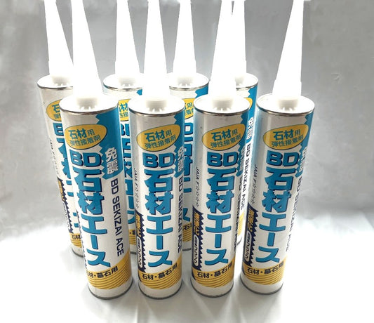 ボンド商事　石材用弾性接着剤 BD免震石材エース 333ml（8本セット）