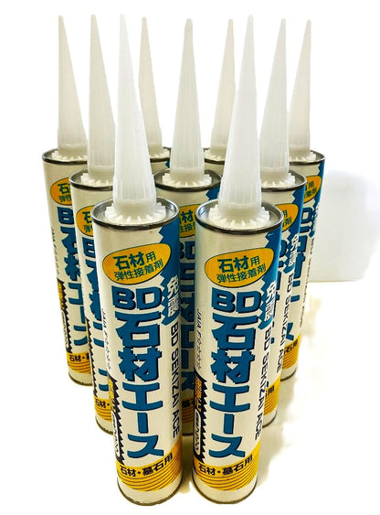 ボンド商事　石材用弾性接着剤 BD免震石材エース 333ml（9本セット）
