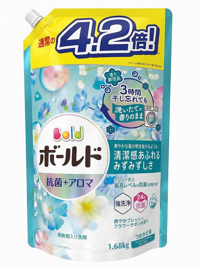 P＆G ボールドジェル フレッシュフラワーサボンの香り つめかえ用 ウルトラジャンボ 【6点セット】