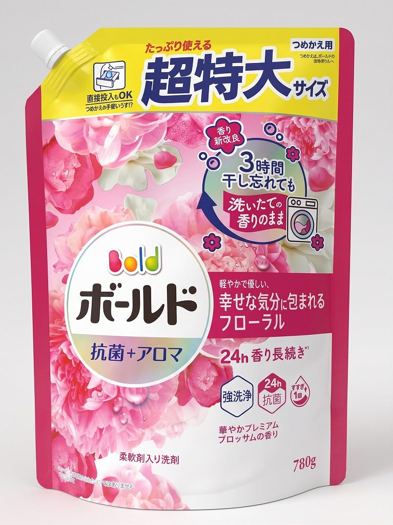 P＆G ボールド ジェル 華やかプレミアムブロッサムの香り つめかえ用 780g【8点セット】