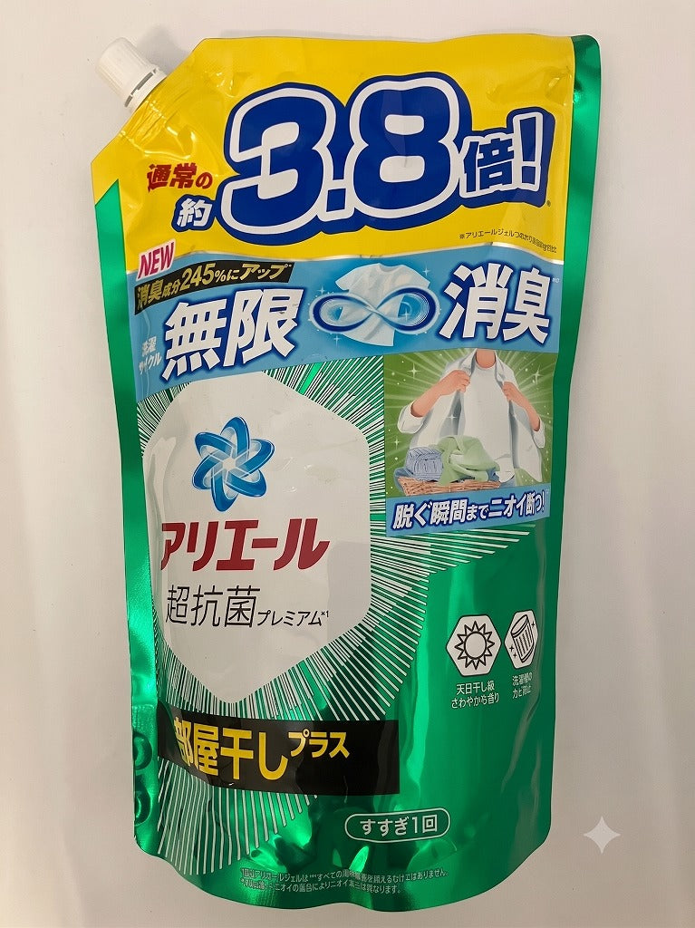 P＆G アリエールジェル部屋干しプラス　つめかえウルトラジャンボサイズ 1480ｇ【6点セット】