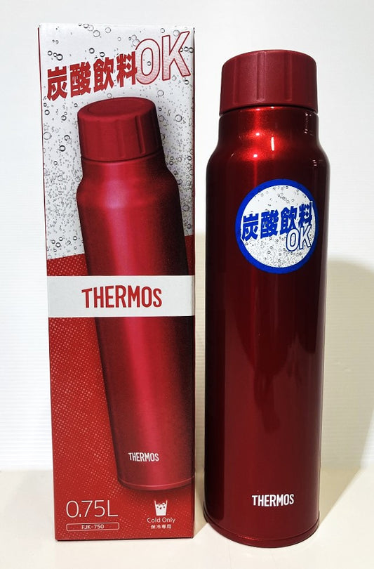 サーモス 保冷炭酸飲料ボトル0.75L（レッド）FJK-750