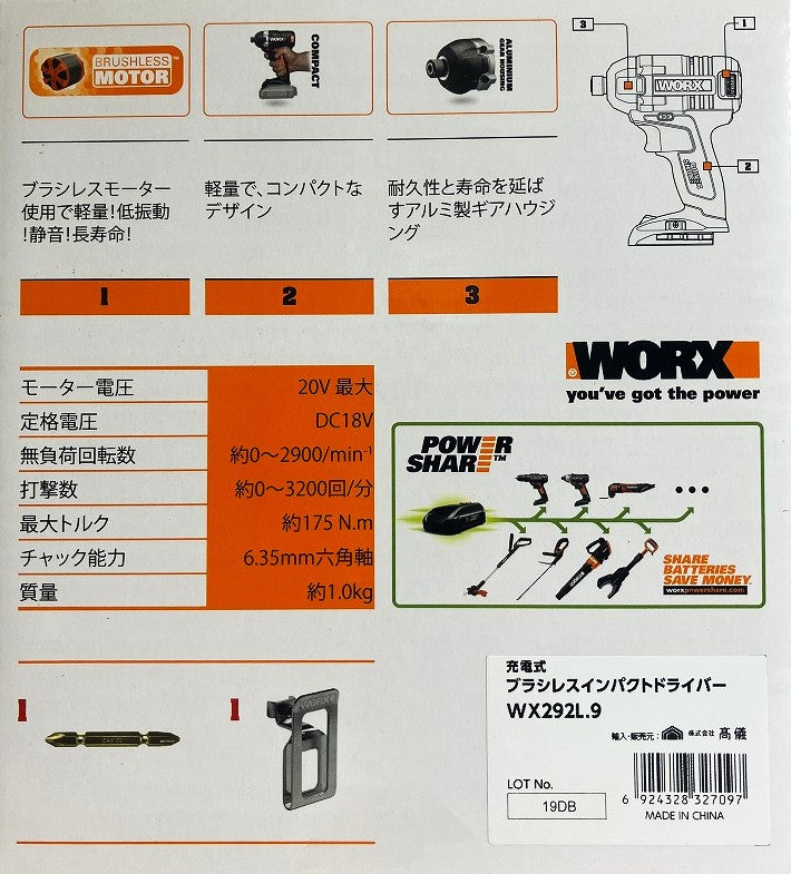 WORX コンボキット Gセット（インパクトドライバー+ジグソー＆のこぎり）