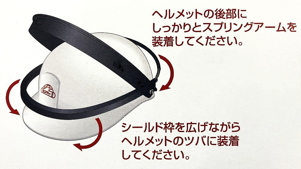 セフティー３　ヘルメット用防災面セット（メッシュ＆クリアシールド）
