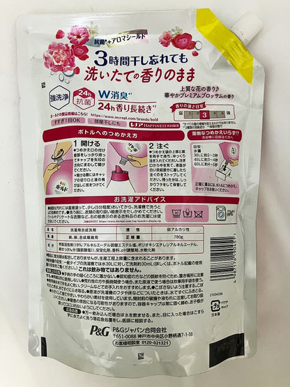 P＆G ボールド ジェル 華やかプレミアムブロッサムの香り つめかえ用 780g【8点セット】