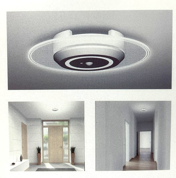 IRIS　小型シーリングライト 導光板・人感センサー付 750㏐（電球色・昼光色）